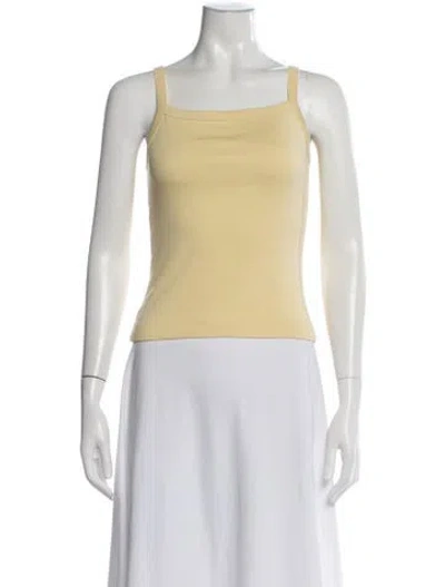 Pre-owned Flore Flore Square Neckline Sleeveless Top In Grey