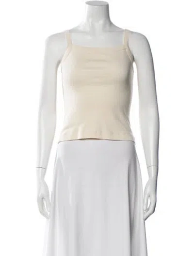 Pre-owned Flore Flore Square Neckline Sleeveless Top In Neutral