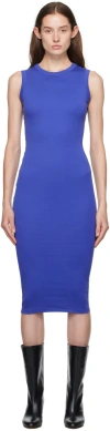 Flore Flore Ssense Exclusive Blue Esmé Midi Dress In Clematis Blue
