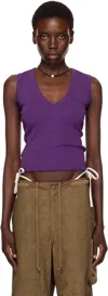 Flore Flore Ssense Exclusive Purple Dewi Tank Top In Purple
