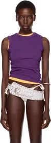 Flore Flore Ssense Exclusive Purple Esmé Tank Top In Purple