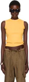 Flore Flore Slim Fit Sleeveless Top Tops Yellow In Orange