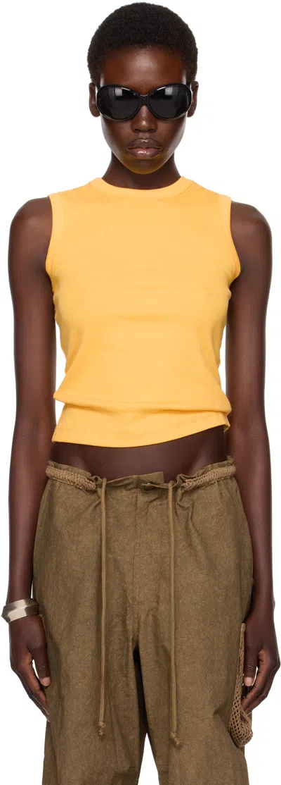 Flore Flore Ssense Exclusive Yellow Esmé Tank Top