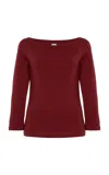 Flore Flore Steffi Organic Cotton T-shirt In Burgundy