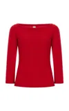 Flore Flore Max Cotton Top In Red