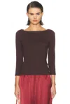 Flore Flore Steffi Tee In Burgundy