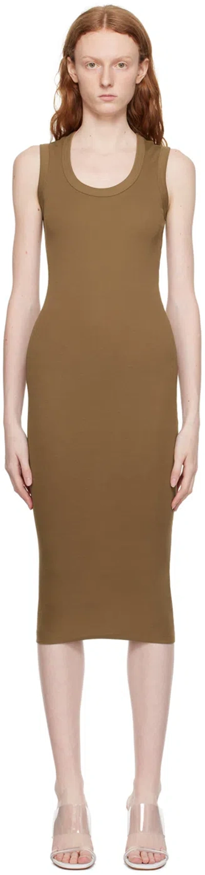 Flore Flore Tan Joline Midi Dress In Laurier