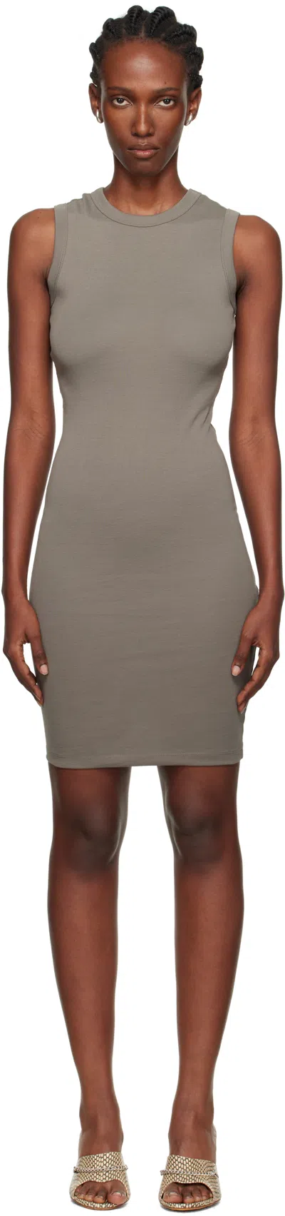 Flore Flore Taupe Esmé Midi Dress In Brown