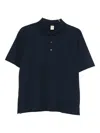 Flore Flore Three-button Cotton Polo Shirt In Blue