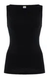 Flore Flore Timmi Organic Cotton Tank Top In Black