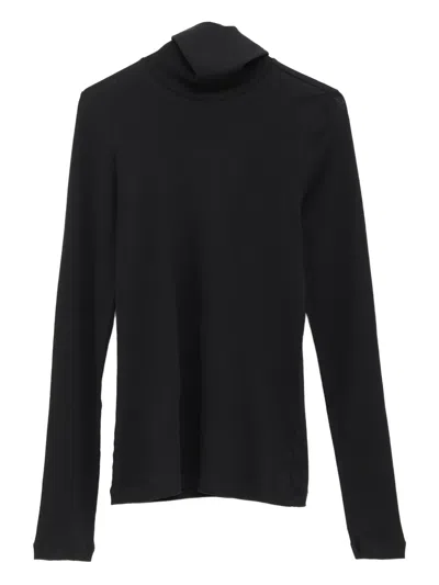 Flore Flore Turtleneck Long-sleeve Sweater In Black