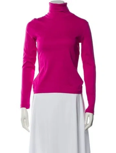 Pre-owned Flore Flore Turtleneck Long Sleeve Sweatshirt W/ Tags In Pink