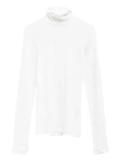 Flore Flore Turtleneck Long-sleeve Top In White
