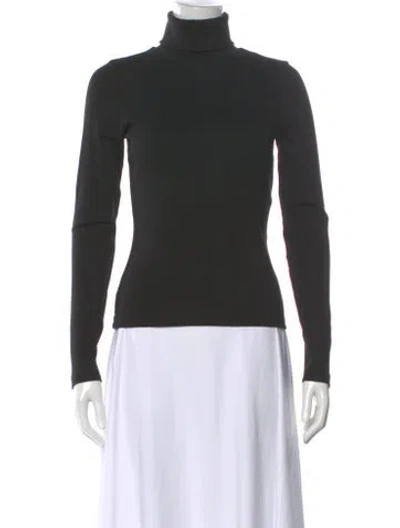 Pre-owned Flore Flore Turtleneck Long Sleeve Top In Gray