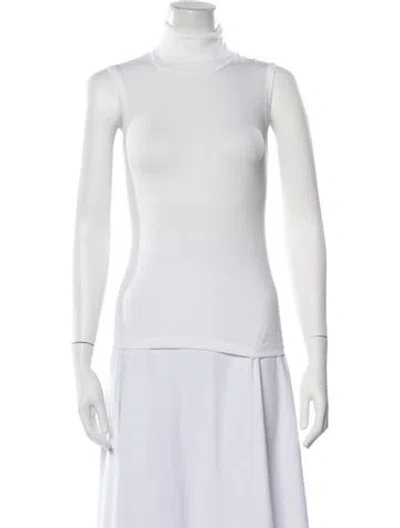 Pre-owned Flore Flore Turtleneck Sleeveless Top In Neutrals