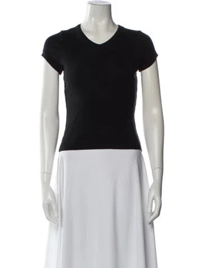 Pre-owned Flore Flore V-neck Short Sleeve T-shirt In White