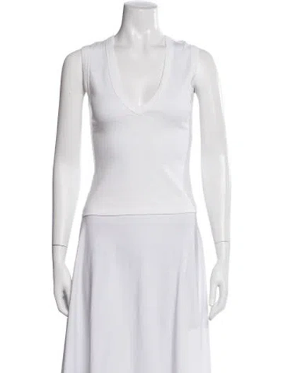 Pre-owned Flore Flore V-neck Sleeveless T-shirt In Neutral