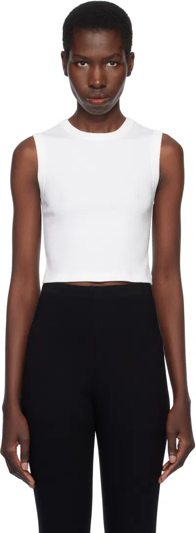 Flore Flore White Esmé Crop Tank Top