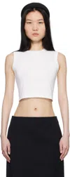 Flore Flore White Esmé Crop Tank Top In White