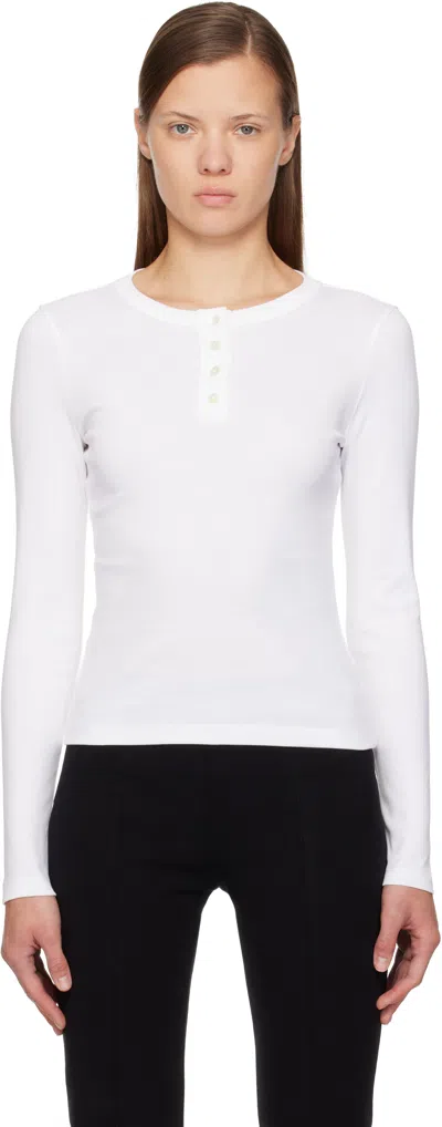 Flore Flore White Jess Longsleeve Henley