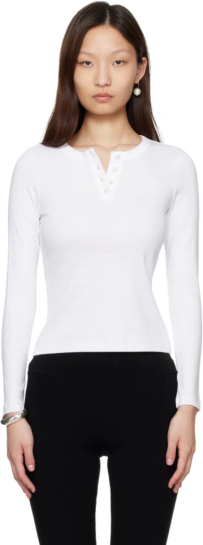 Flore Flore White Jess Longsleeve T-shirt