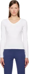 Flore Flore White Jill Longsleeve T-shirt In White