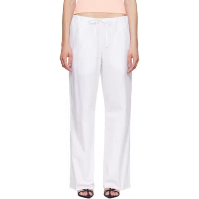 Flore Flore White Josephine Lengthened Trousers