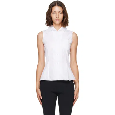 Flore Flore White Rosie Sleeveless Shirt