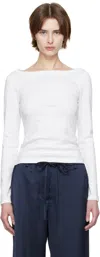 Flore Flore White Steffi Long Sleeve T-shirt In White
