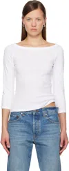 Flore Flore White Steffi Long Sleeve T-shirt In White