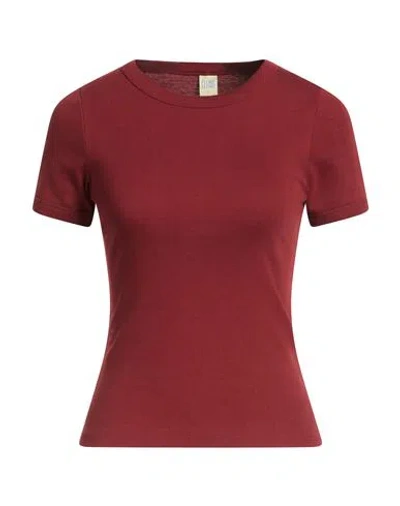 Flore Flore Woman T-shirt Brick Size M Organic Cotton In Red