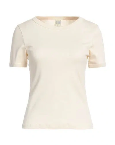 Flore Flore Woman T-shirt Cream Size L Organic Cotton