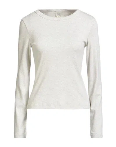 Flore Flore Woman T-shirt Light Grey Size M Organic Cotton