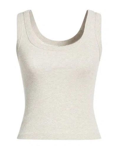 Flore Flore Woman Tank Top Light Grey Size L Organic Cotton In Gray