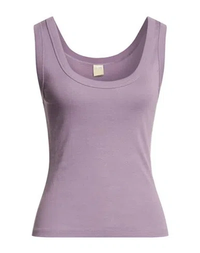 Flore Flore Woman Tank Top Purple Size L Organic Cotton