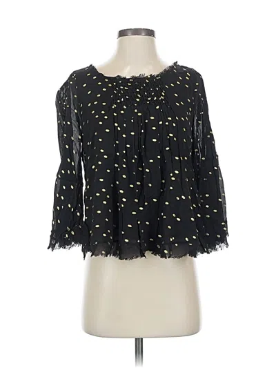 Pre-owned Floreat 3/4 Sleeve Blouse In Black