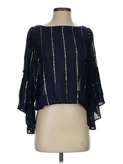 Pre-owned Floreat 3/4 Sleeve Blouse In Black