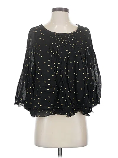 Pre-owned Floreat 3/4 Sleeve Blouse In Black