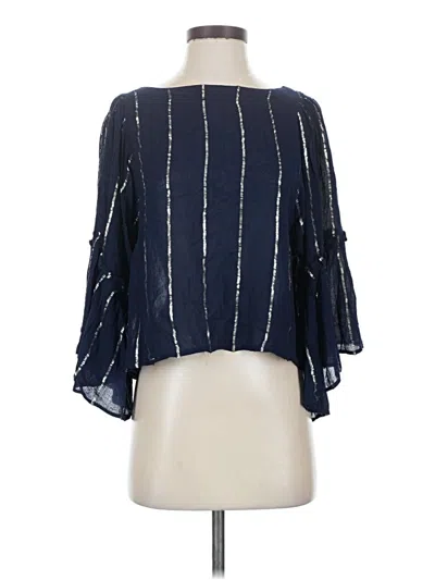 Pre-owned Floreat 3/4 Sleeve Blouse In Blue