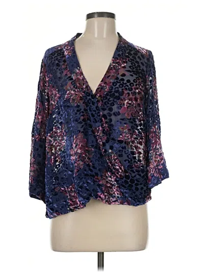 Pre-owned Floreat 3/4 Sleeve Blouse In Blue
