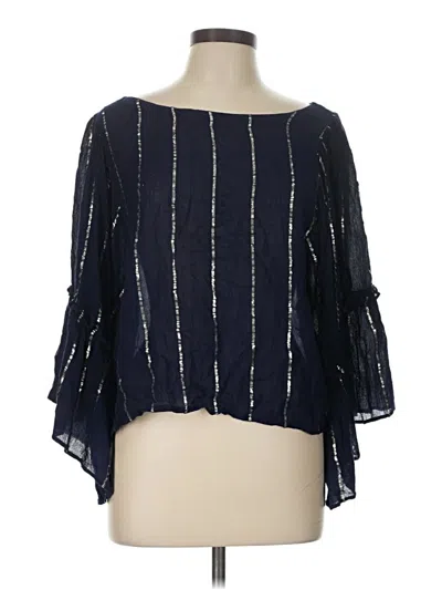 Pre-owned Floreat 3/4 Sleeve Blouse In Blue