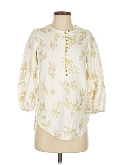 Pre-owned Floreat 3/4 Sleeve Blouse In Ivory