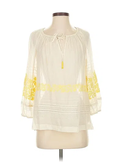 Pre-owned Floreat 3/4 Sleeve Blouse In White