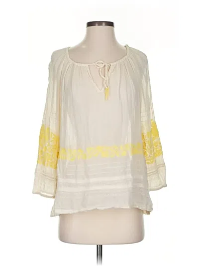 Pre-owned Floreat 3/4 Sleeve Blouse In White