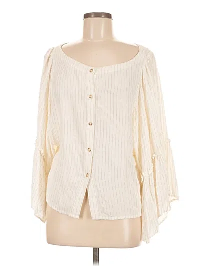 Pre-owned Floreat 3/4 Sleeve Blouse In White