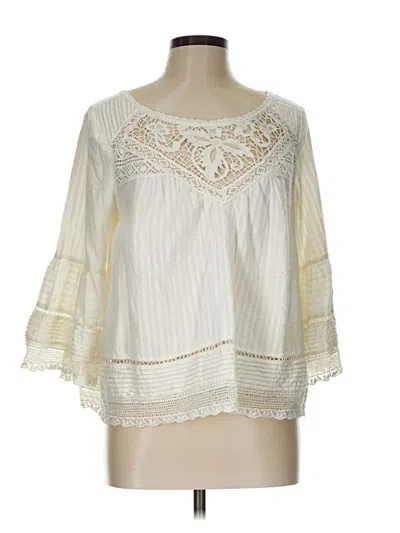 Pre-owned Floreat 3/4 Sleeve Blouse In White