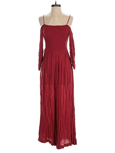 Pre-owned Floreat Jumpsuit In Burgundy