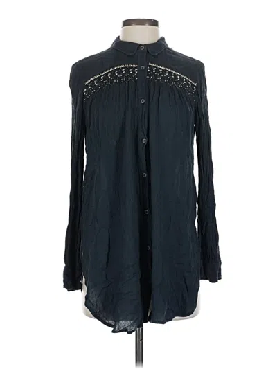 Pre-owned Floreat Long Sleeve Blouse In Black