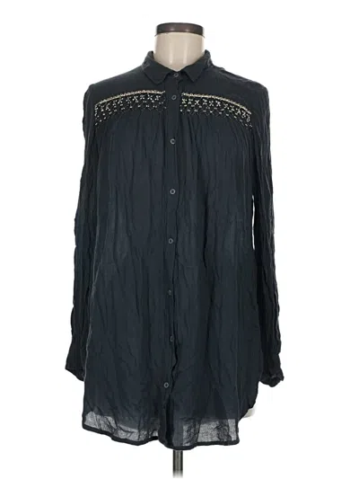 Pre-owned Floreat Long Sleeve Blouse In Black