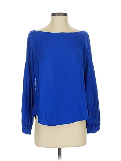 Pre-owned Floreat Long Sleeve Blouse In Blue